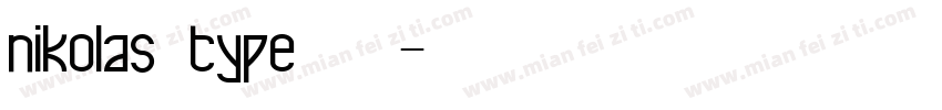 nikolas type 字体字体转换
